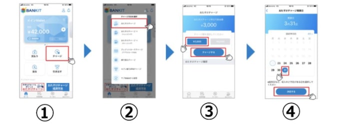 おたすけチャージの手順