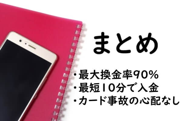 即日アリアちゃんでする後払い現金化のまとめ